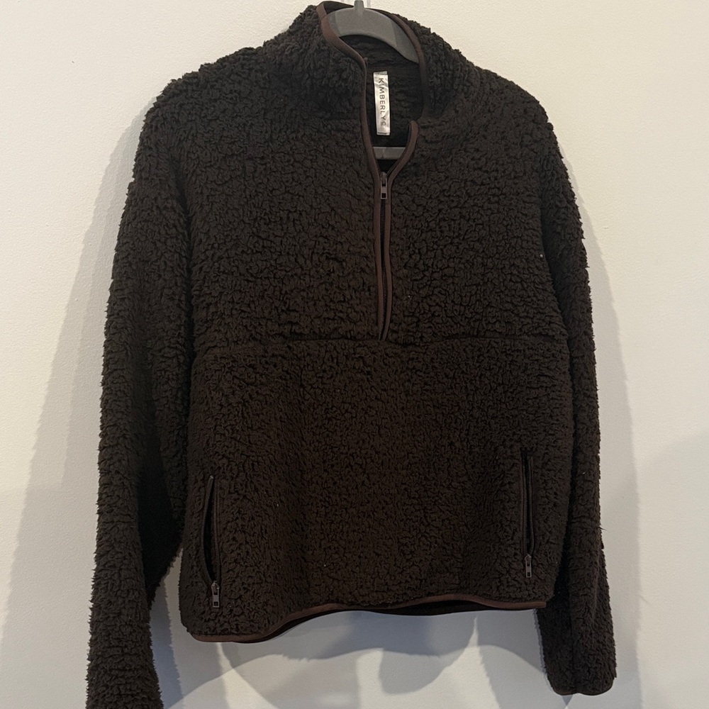 Chic Dark Brown Teddy Jacket
